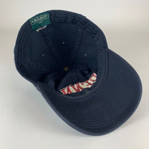 Penn Quakers NCAA Navy Blue Legacy Fitted Hat Mens Small - Picture 4 of 5
